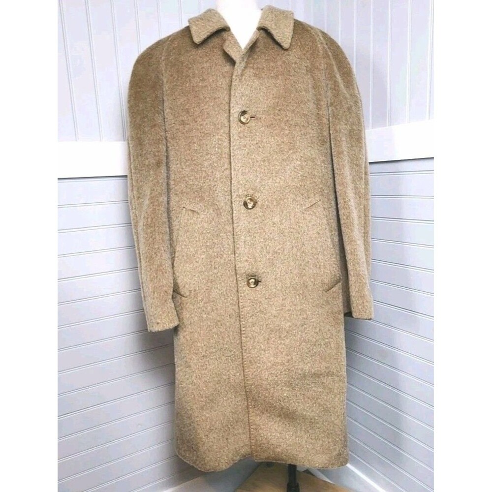 Lord International Vintage Overcoat West Germany Llama Hair Sz 50 Read for Flaws